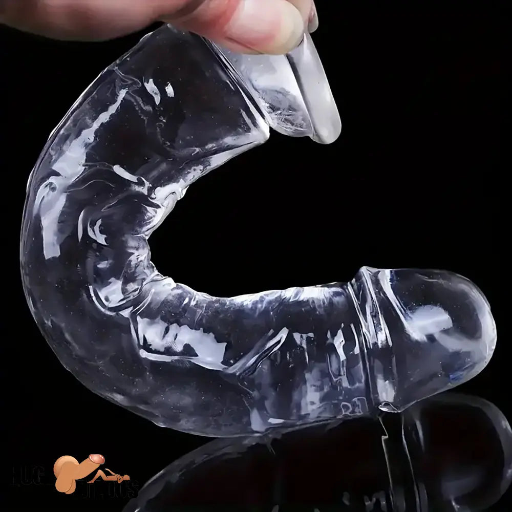 6.3in 7.1in 7.7in 8.5in 9.8in 12in Realistic Clear Cock Dildo With Suction Cup