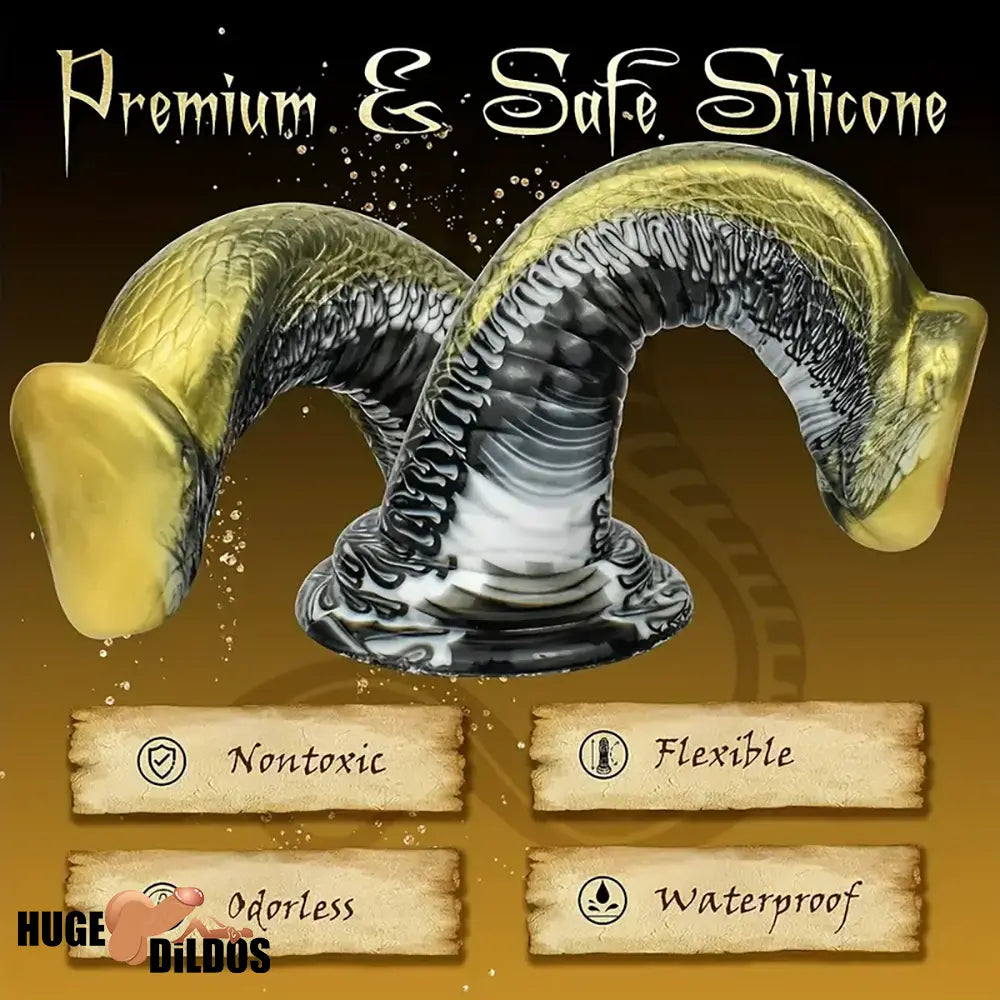 8.5in Big Silicone Soft Monster Animal Snake Dildo For Vagina Clit Anus
