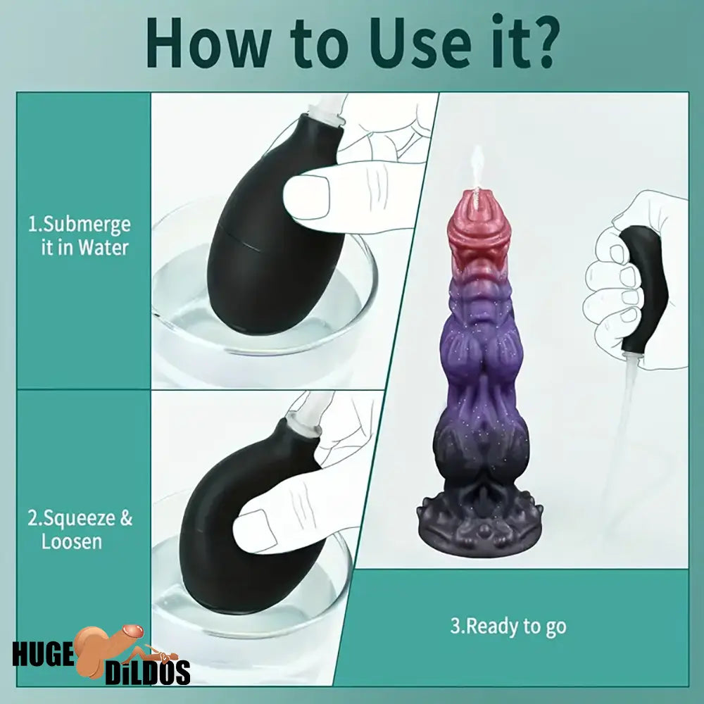 9.4in Fantasy Monster Silicone Soft Ejaculating Dildo With Suction Cup