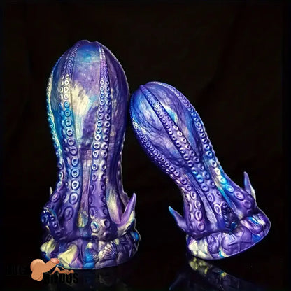 5.5in 6.3in 8.26in 9.64in Gourd Egg Starry Sky Silicone Tentacle Clit Dildo