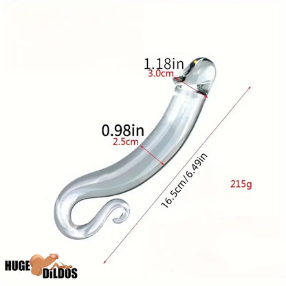 6.49in 8.26in Glass Dual Heads Dildo For G Spot Anal Vaginal Stimulation