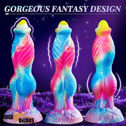 10.2in Fantasy Big Soft Silicone Monster Thrusting Vibrating Dildo Penis