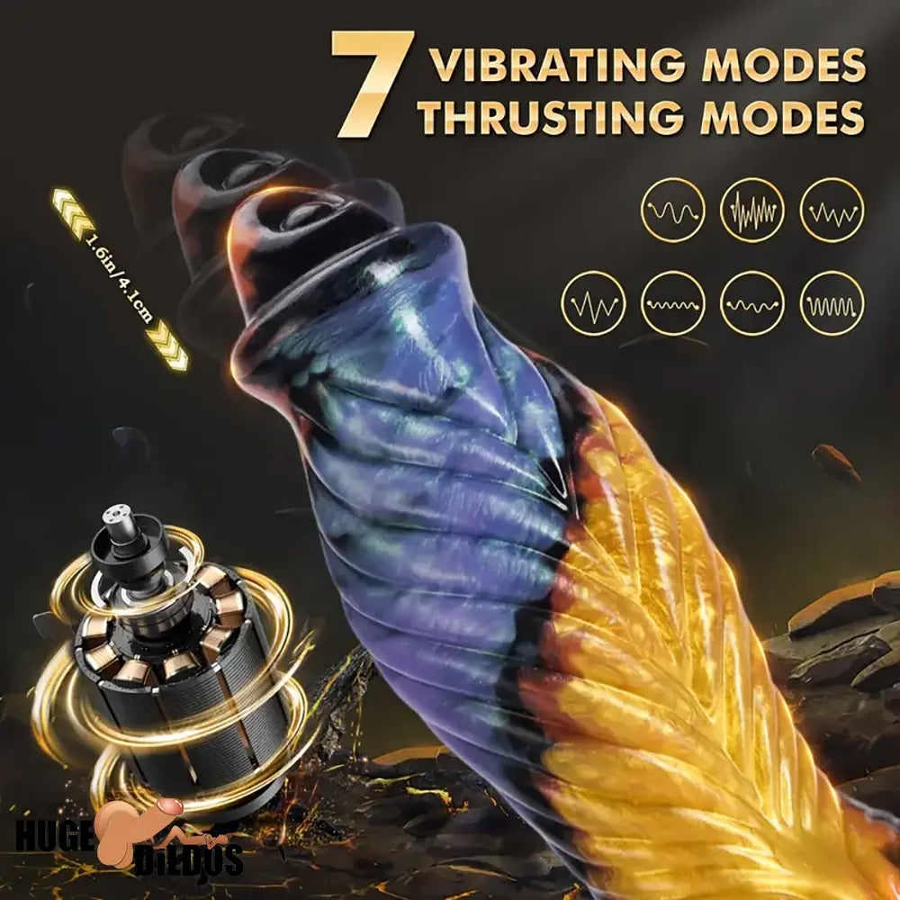 10.23in Soft Telescopic APP Control Bluetooth Monster Vibrating Dildo