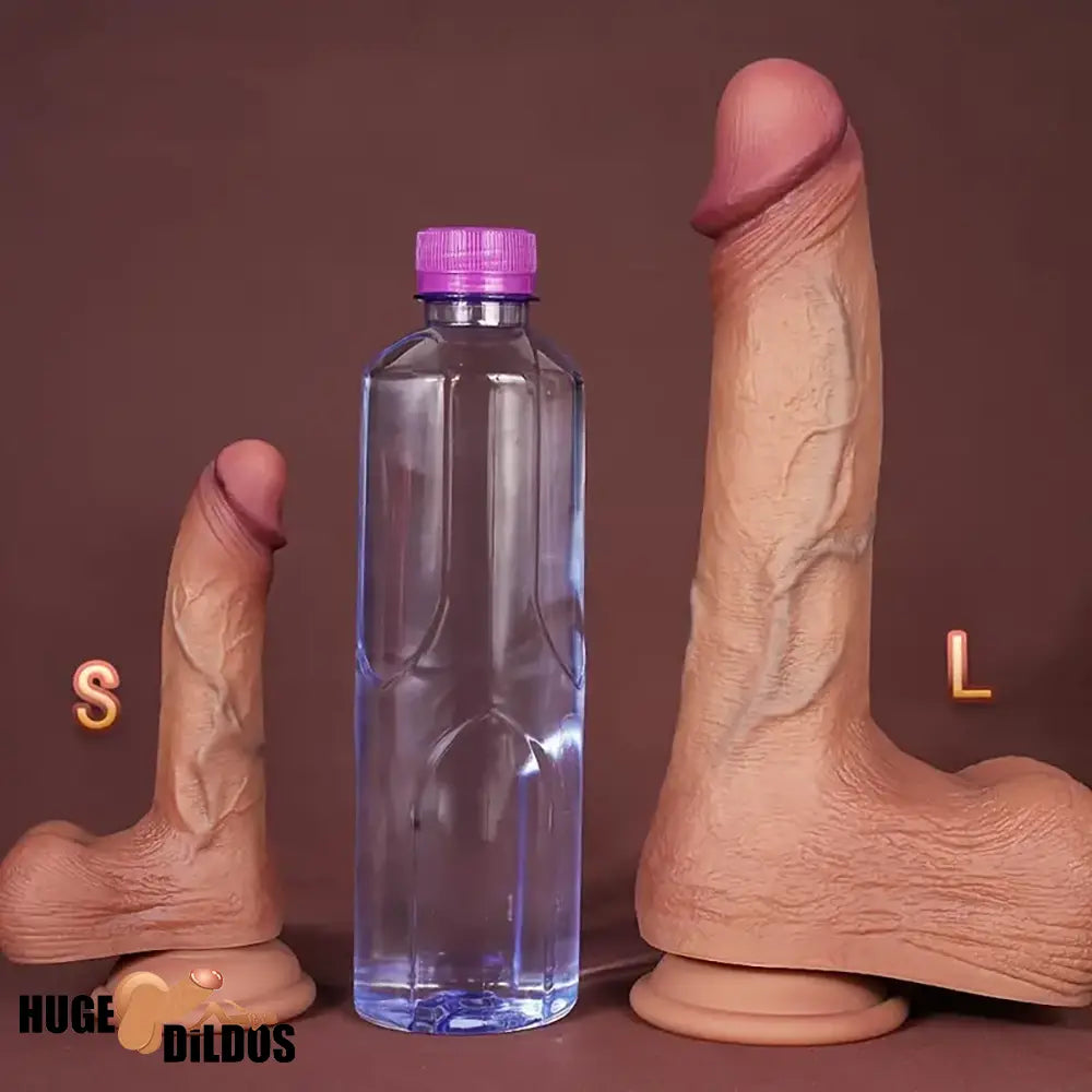 6.1in 7.87in 10.24in Realistic Liquid Silicone Soft Big Penis Anal Dildo