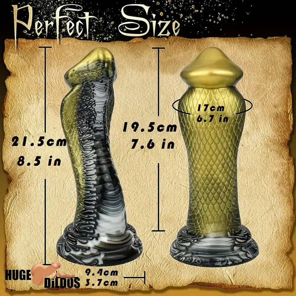 8.5in Big Silicone Soft Monster Animal Snake Dildo For Vagina Clit Anus