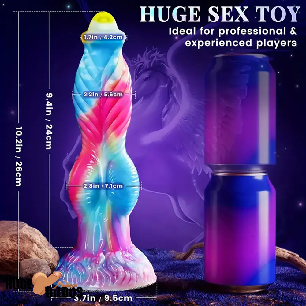 10.2in Fantasy Big Soft Silicone Monster Thrusting Vibrating Dildo Penis