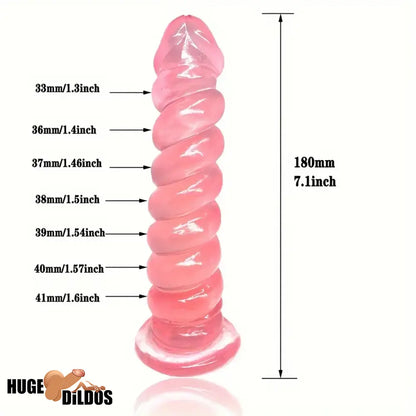 7.1in Unisex Soft Flexible Silicone Dildo For Hands Free Masturbation