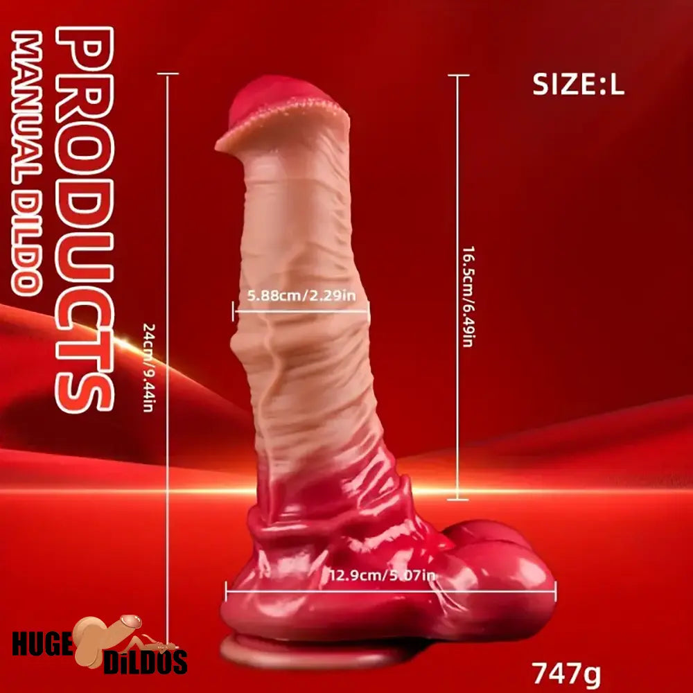 7.4in 8.46in 9.44in 10.03in 11.22in Big Silicone Soft Horse Lifelike Dildo