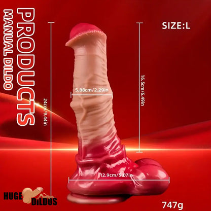 7.4in 8.46in 9.44in 10.03in 11.22in Big Silicone Soft Horse Lifelike Dildo