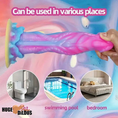 8.6in Silicone Soft Monster Dildo Big Female Masturbator For Prostate
