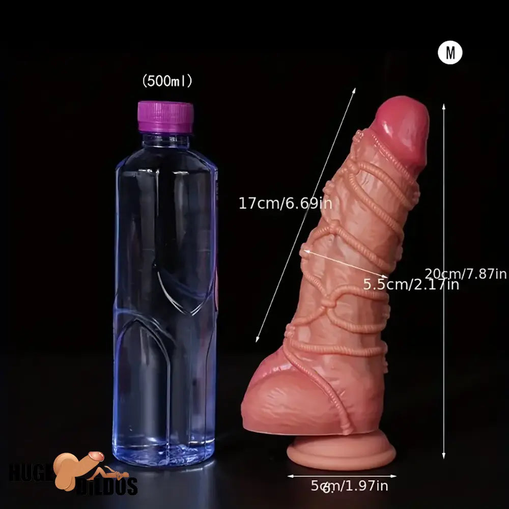 7.8in 7.87in 10.63in Fantasy Real Skin Silicone SM Bondage Big Penis Dildo