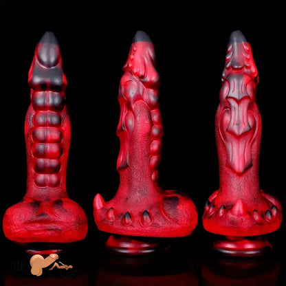 9.25in Retractable Heating Remote Control Vibrating Silicone Dildo Cock