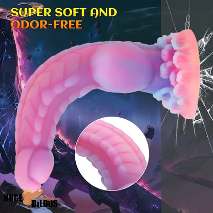 8.14in Fantasy Silicone Flexible Fantasy Big Luminous Monster Dildo