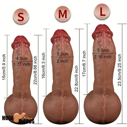 8.66in 9in 9.25in Real Skin Silicone Soft Penis Dildo For Women Clit
