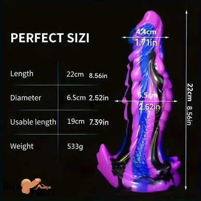8.56in Large Animal Dragon Odd Silicone Soft Dildo Cock Massager