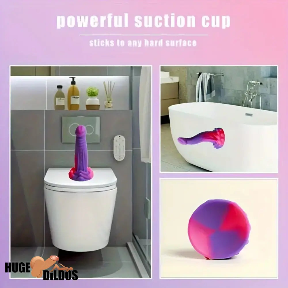 8.07in Fantasy Monster Silicone Soft Big Dildo For Intense Hands-Free Play