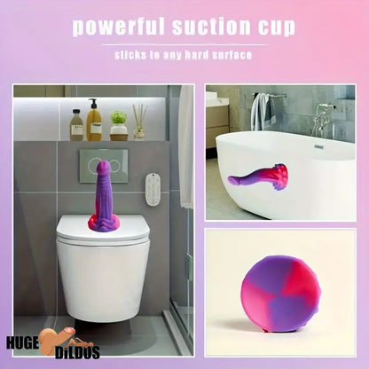 8.07in Fantasy Monster Silicone Soft Big Dildo For Intense Hands-Free Play