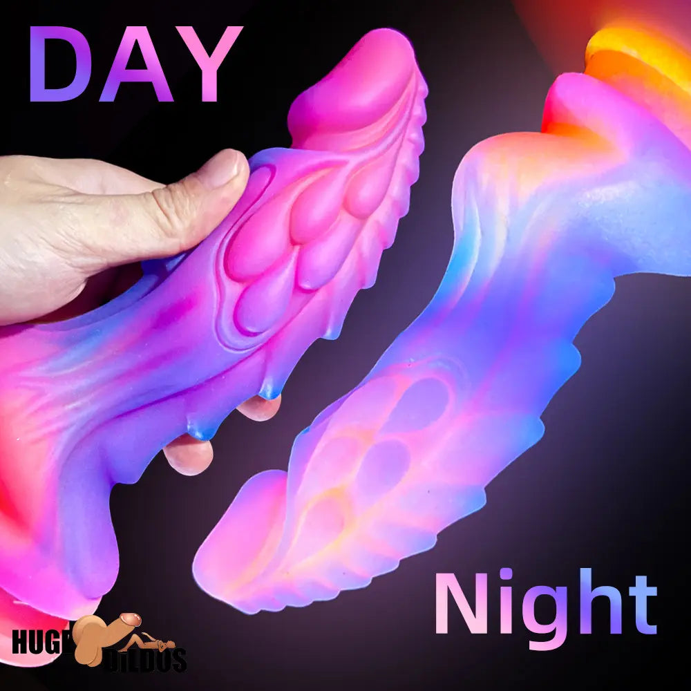 8.46in Colored Luminous Silicone Big Soft Dildo For Women Prostate