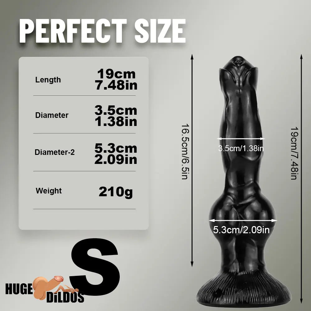 7.48in 9.45in 11.02in 12.99in Big Fantasy Animal Dog Cock Female Anal Dildo
