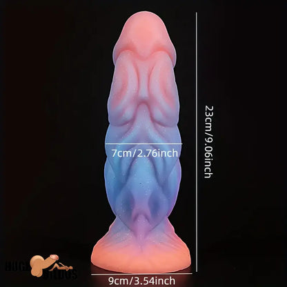 9.06in Fantasy Luminous Silicone Soft Big Dildo For Women Men Cock