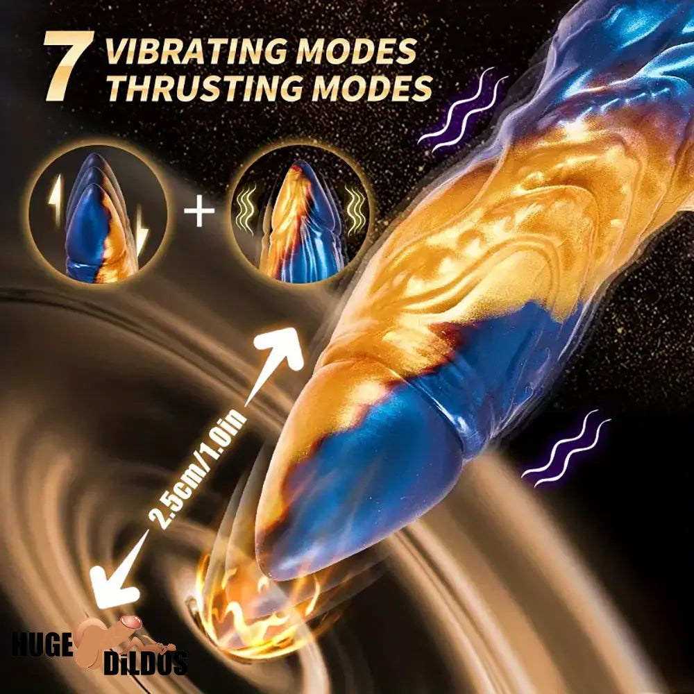 9.25in 3in1 Fantasy Monster Thrusting Dildo Vibrator For Prostate Massager