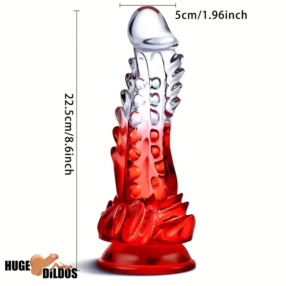 8.6in Spiked Soft Dildo Female Masturbator For Anus Vaginal Penis