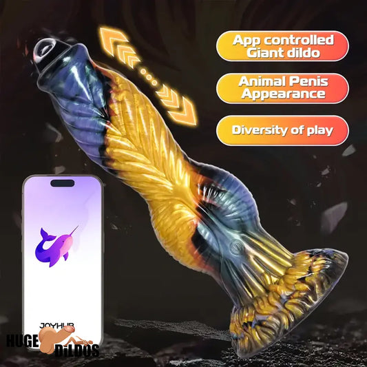 10.23in Soft Telescopic APP Control Bluetooth Monster Vibrating Dildo