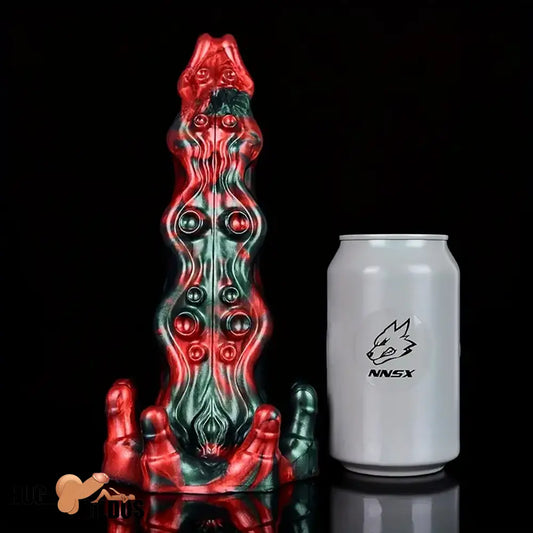 8.46in Red Devils Fantasy Big Monster Silicone Soft Dildo Love Penis
