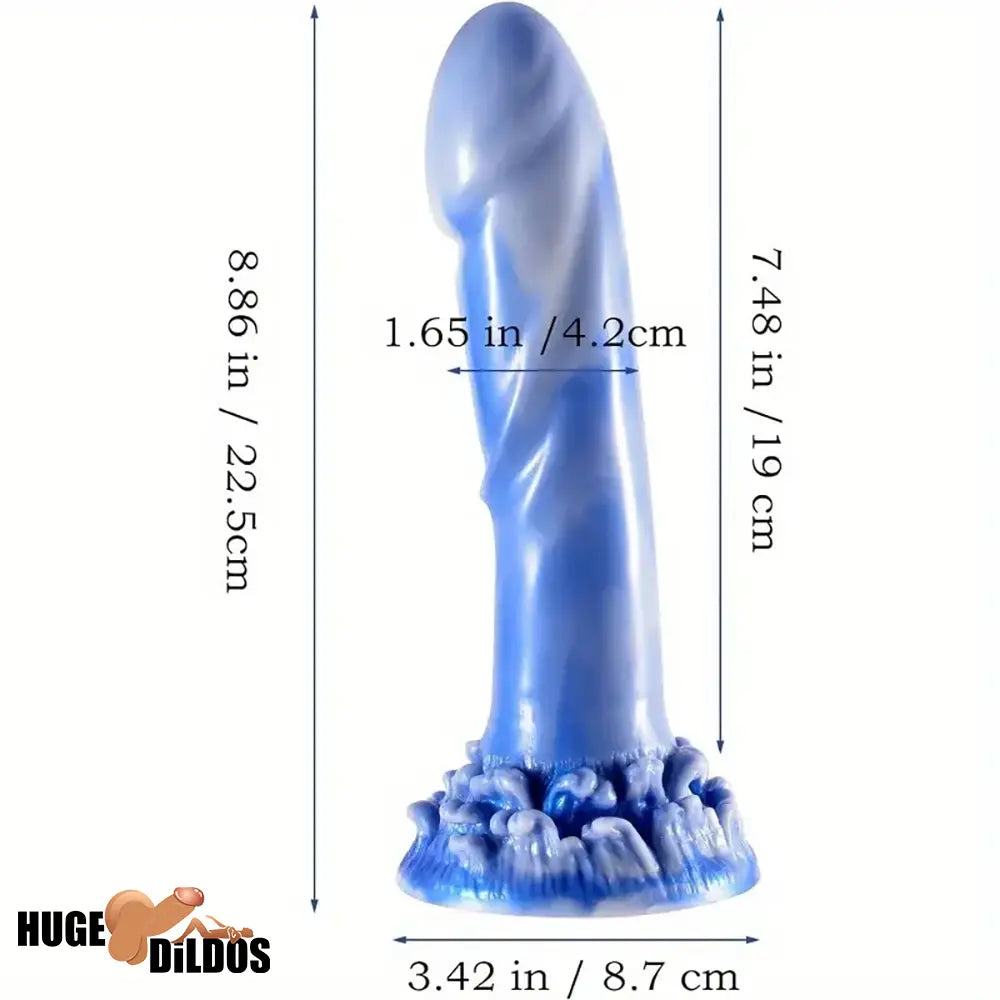 8.86in Huge Silicone Soft Monster Dildo with Suction Cup For Clit