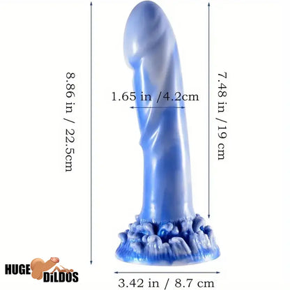 8.86in Huge Silicone Soft Monster Dildo with Suction Cup For Clit