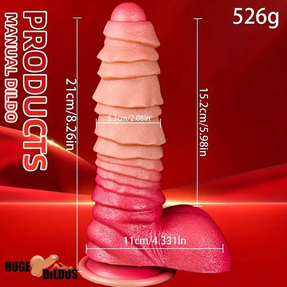 8.26in Fantasy Silicone Real Big Soft Dildo For Anal Vaginal Sex Toy