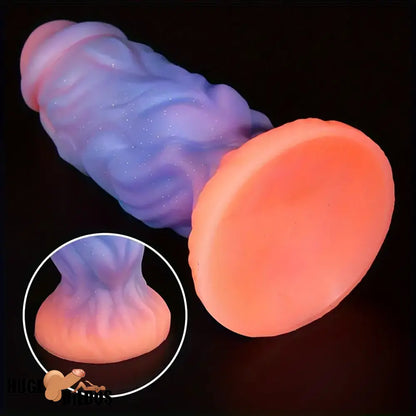 9.06in Fantasy Luminous Silicone Soft Big Dildo For Women Men Cock