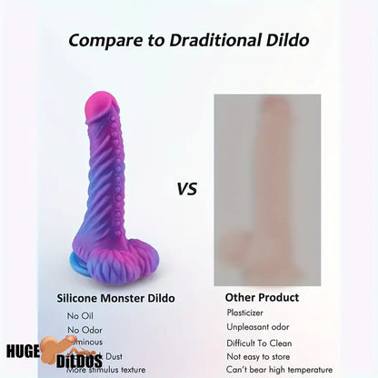 7.48in Soft Silicone Fantasy Monster Body Safe Dildo For Women Clit