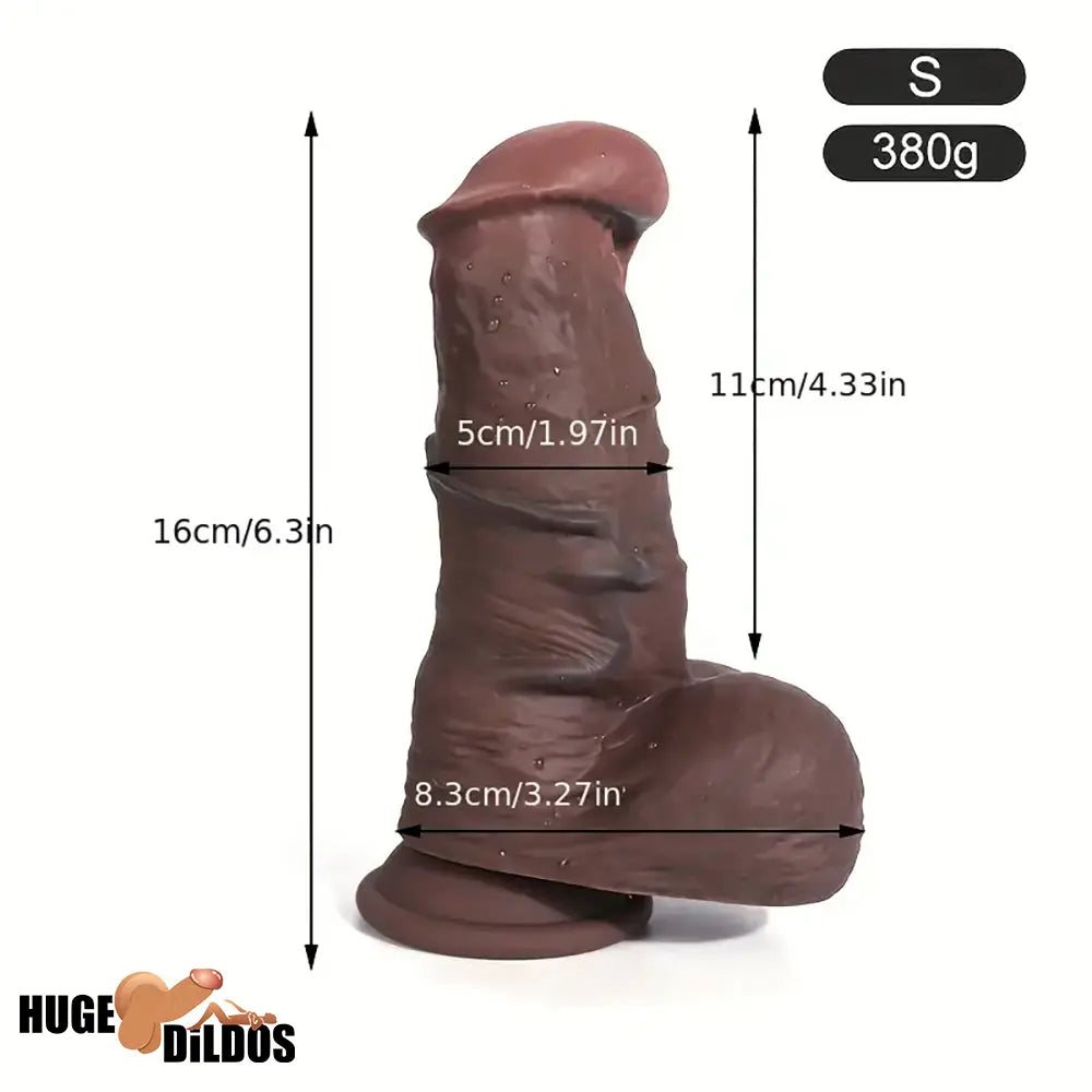 6.3in 7.87in Superb Flesh-like Silicone Real Feeling Silicone Flexible Dildo