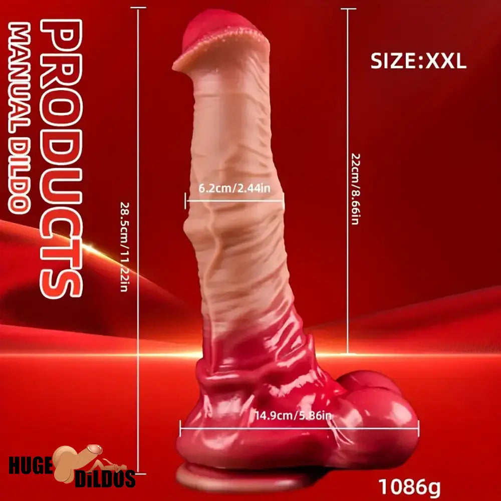 7.4in 8.46in 9.44in 10.03in 11.22in Big Silicone Soft Horse Lifelike Dildo