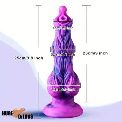 9.8in Fantasy Animal Soft Silicone Dog Monster Dildo For Couples Penis