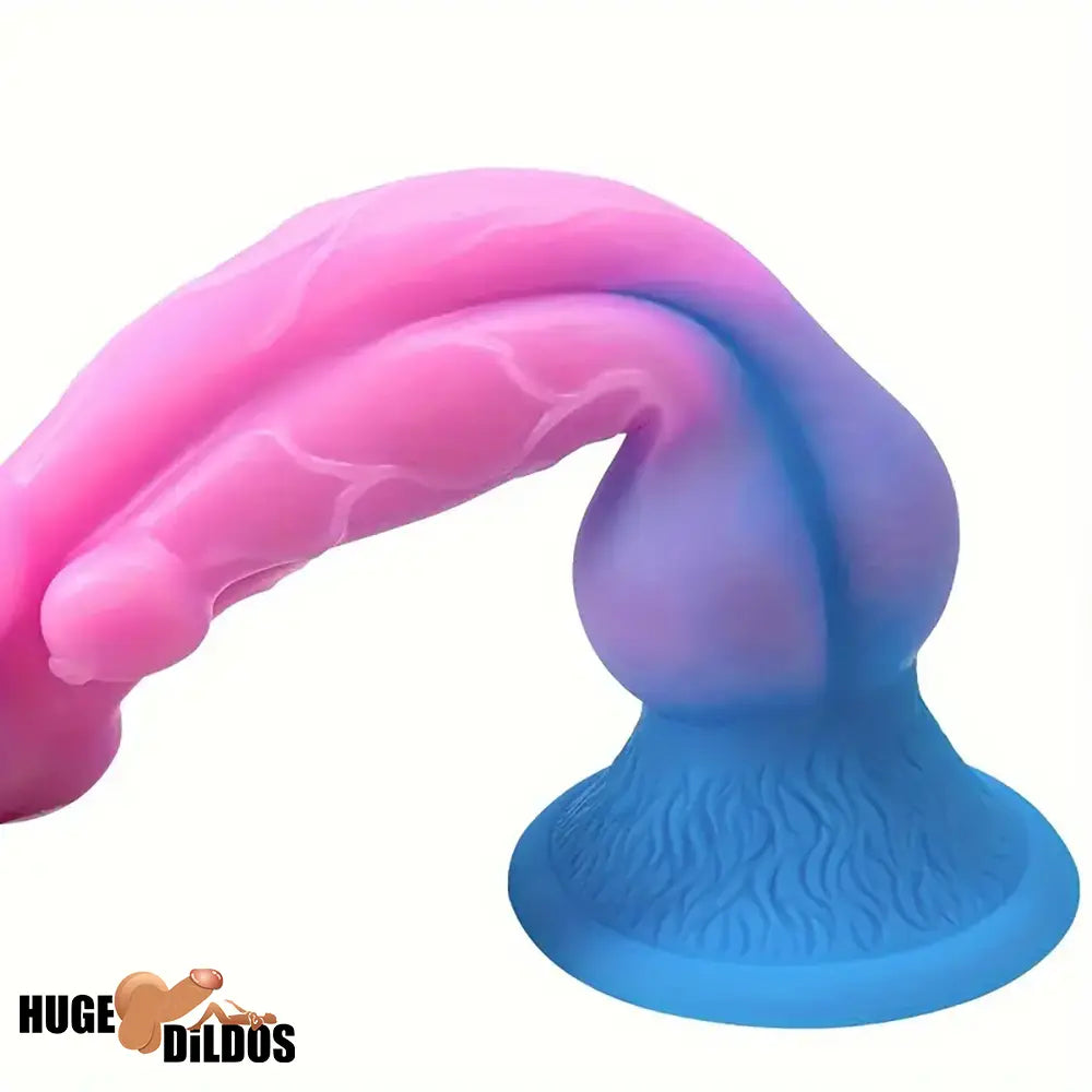 9.44in Colorful Silicone Flexible Fantasy Dog Dildo For BDSM Penis