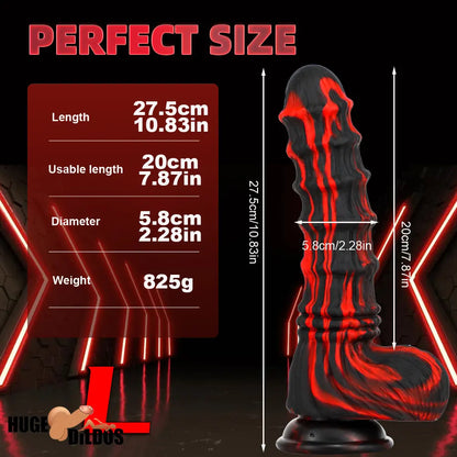 8.27in 9.45in 10.83in Silicone Soft Big Animal Horse Fantasy Dildo