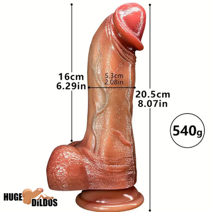 6.88in 8.07in Real Looking Silicone Flexible Dildo For Vaginal Hands Play
