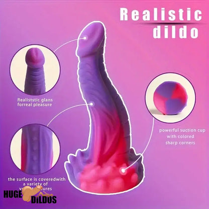 8.07in Fantasy Monster Silicone Soft Big Dildo For Intense Hands-Free Play