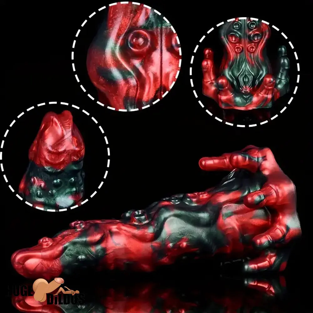 8.46in Red Devils Fantasy Big Monster Silicone Soft Dildo Love Penis