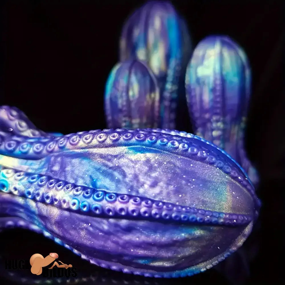 5.5in 6.3in 8.26in 9.64in Gourd Egg Starry Sky Silicone Tentacle Clit Dildo