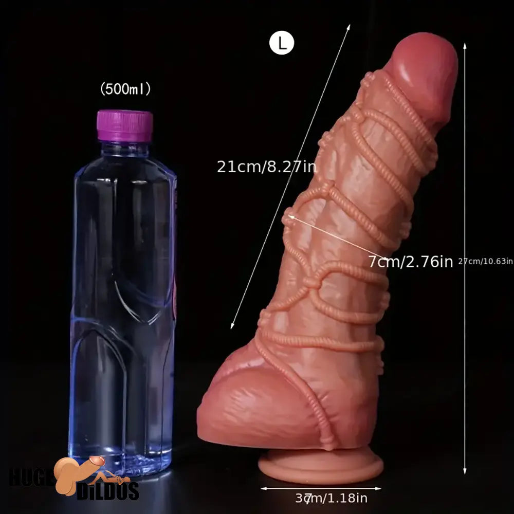 7.8in 7.87in 10.63in Fantasy Real Skin Silicone SM Bondage Big Penis Dildo