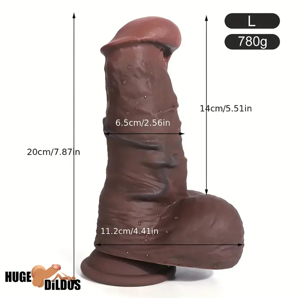 6.3in 7.87in Superb Flesh-like Silicone Real Feeling Silicone Flexible Dildo