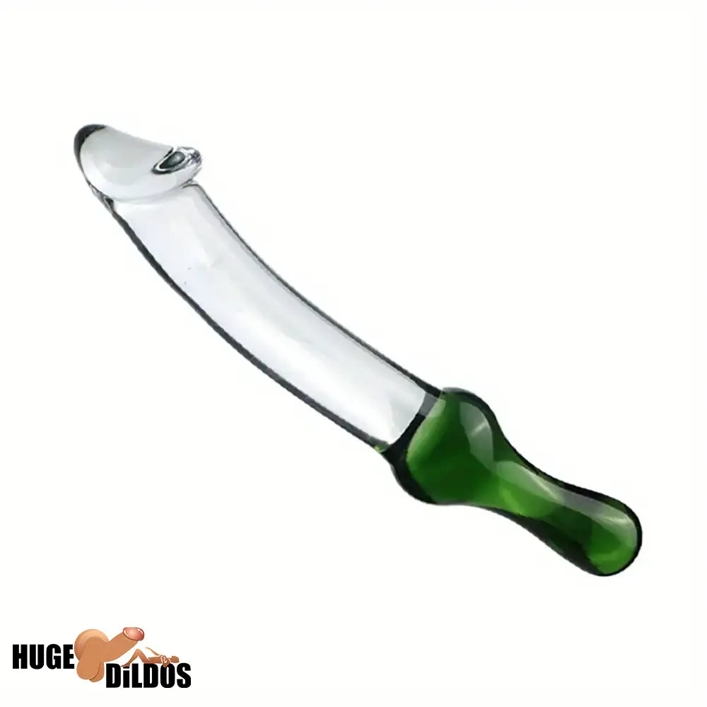 6.49in 8.26in Glass Dual Heads Dildo For G Spot Anal Vaginal Stimulation