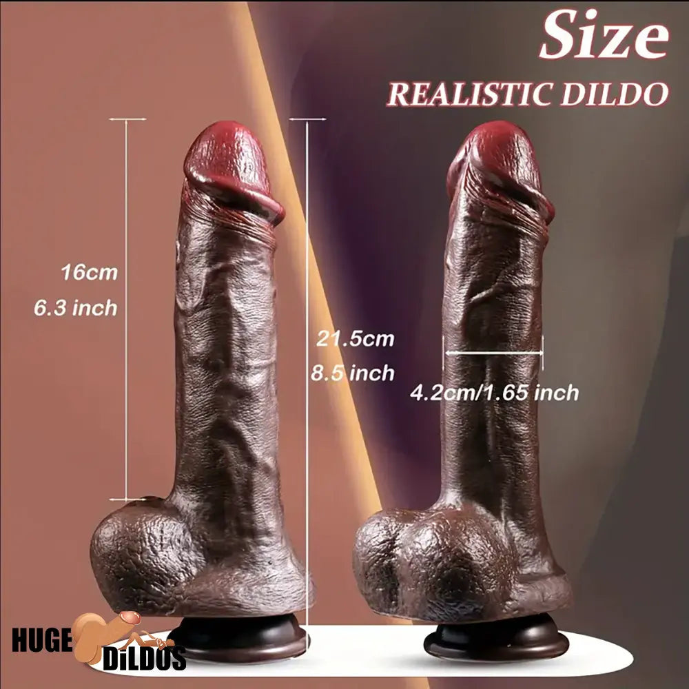 8.5in Unique Soft Silicone Lifelike Skin-Touching Dildo Prostate Massager