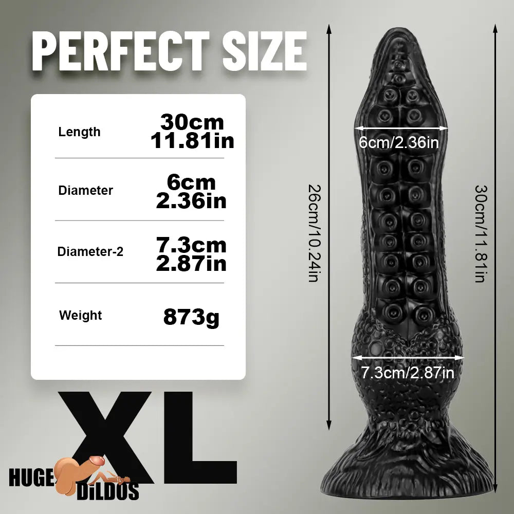 7.08in 9.06in 10.24in 11.81in Big Fantasy Tentacle Octopus PVC Anal Dildo