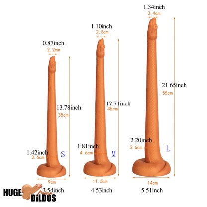 13.78in 17.72in 21.65in Super Long Huge Silicone Soft Snake Cock Dildo