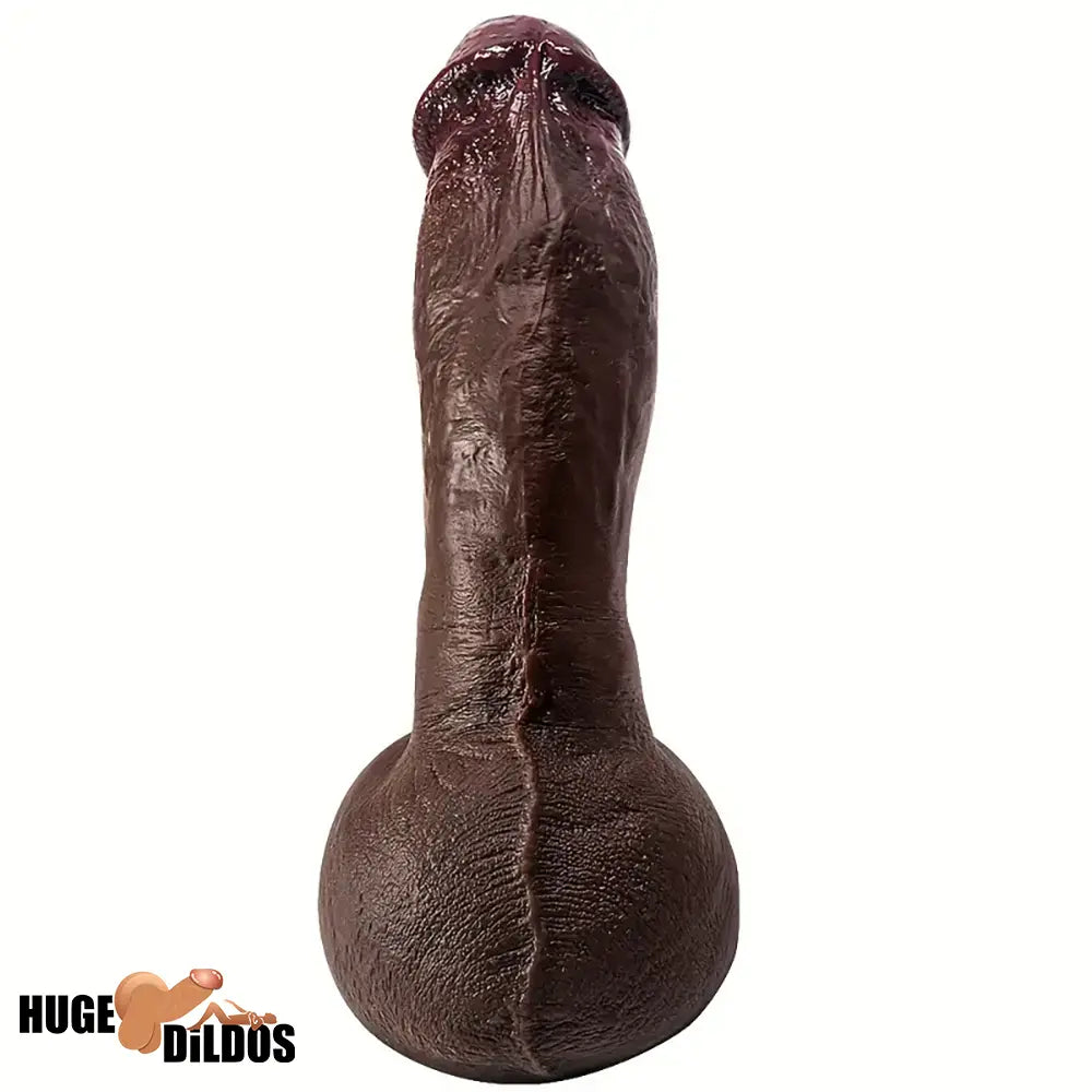 8.07in 8.66in 9.44in Ebony Silicone Soft Real Big Dildo For Prostate Sex
