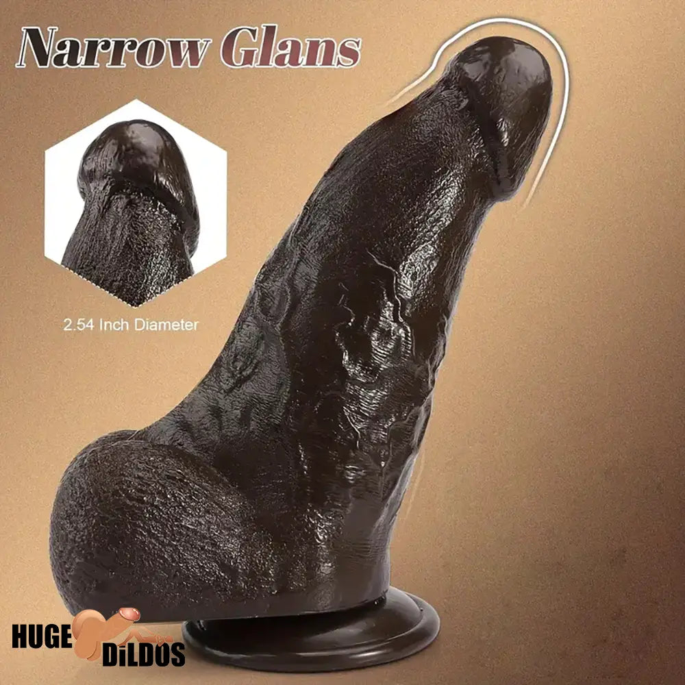 9.84in Superb Skin Sensation Real Thick Ebony Lifelike Dildo For Female